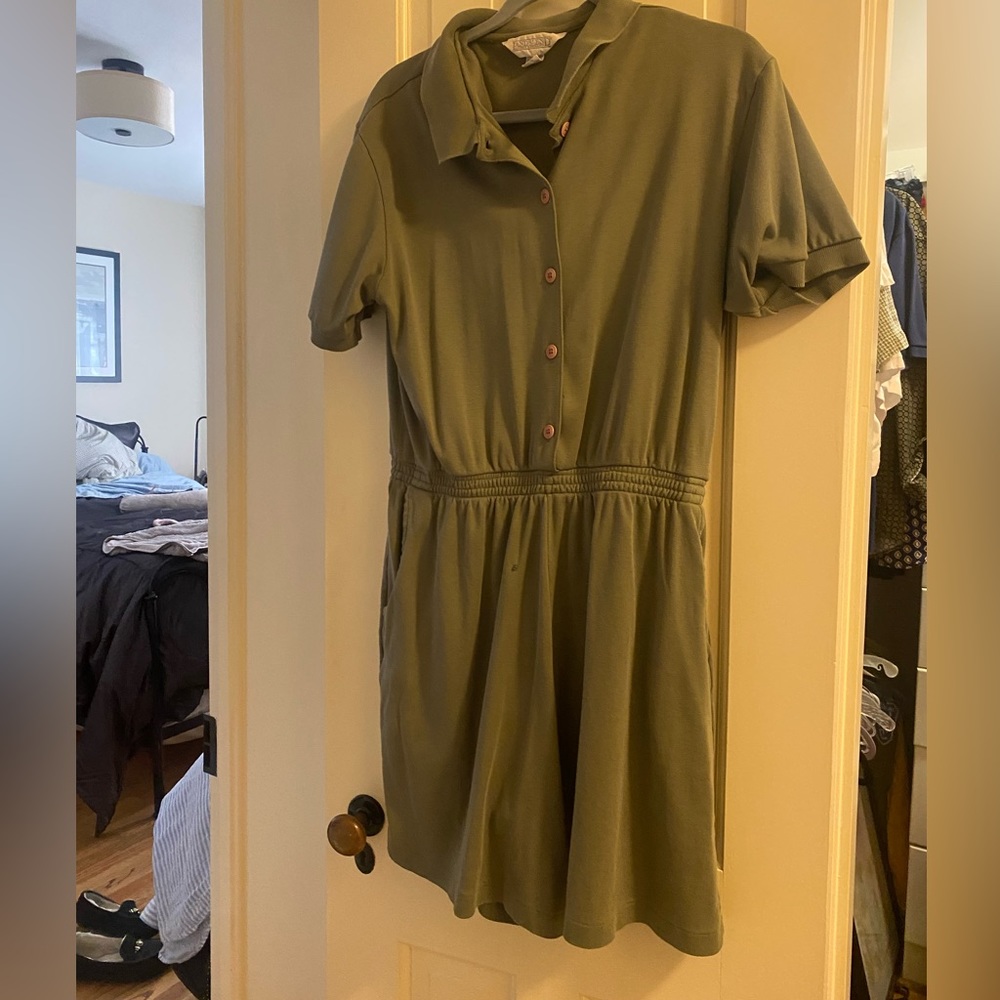 Land’s End army green jumpsuit